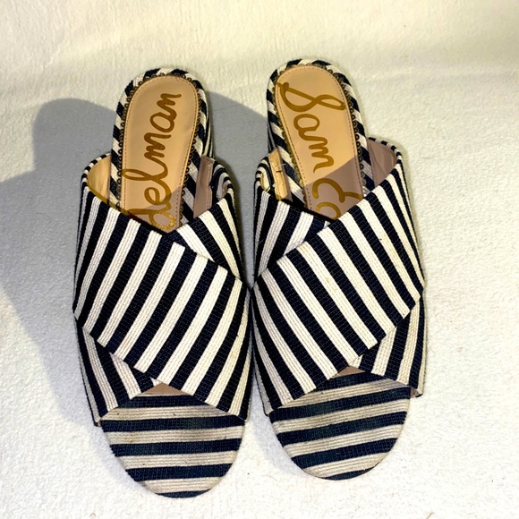 Sam Edelman Stanley Striped black and white Sandal - Picture 1 of 3